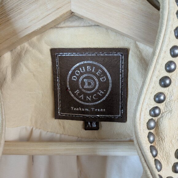 Double D Ranch XL Studded Leather Jacket in Bone - Picture 11 of 16